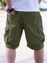 Loose Fit Men's Cargo Shorts With Flap Pockets On The Side