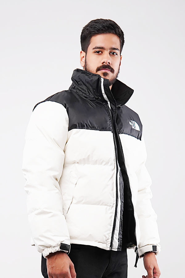 T.N.F Mens Black And White Puffer Jacket