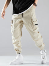 Manfinity Men Flap Pocket Side Drawstring Waist Trouser