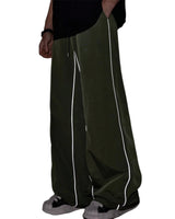 ZS Reflective Striped Loose Straight Pants